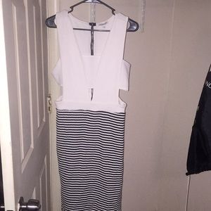 Short sleeve stripped dress